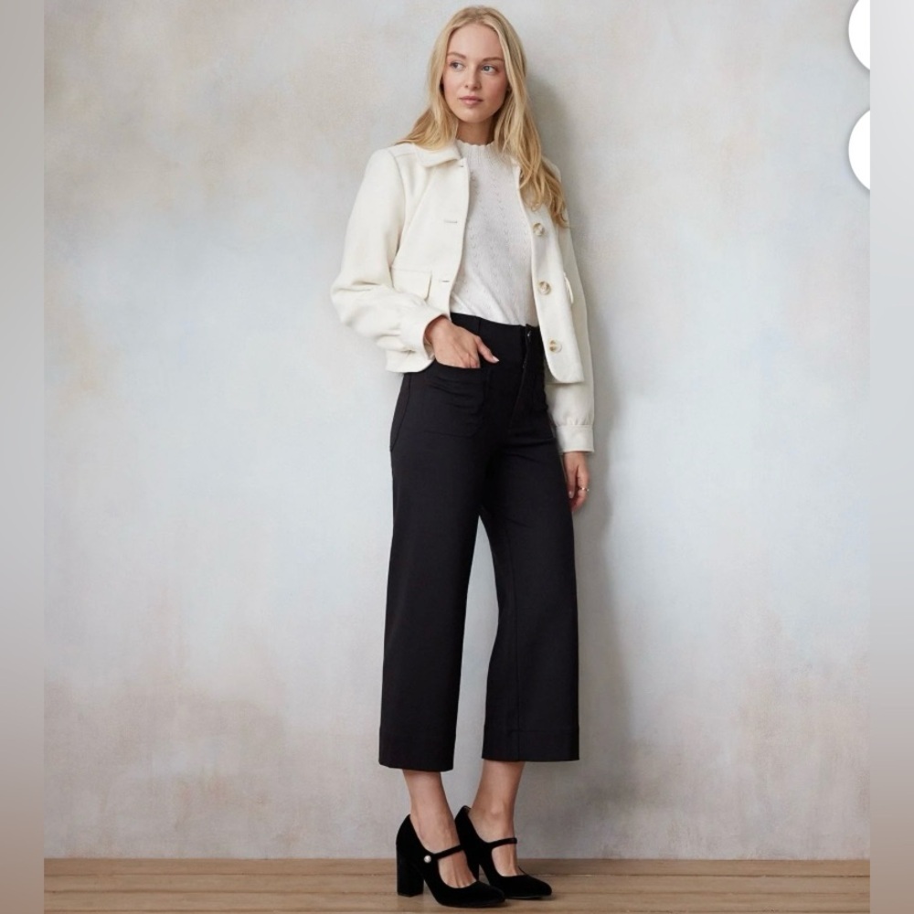 LC Lauren Conrad Super High Waisted Wide Leg Crop Pants - Picture 4 of 12